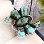 Antic Mohave Turquoise Ring Size US 10 925 Sterling Silver (RS24-102)