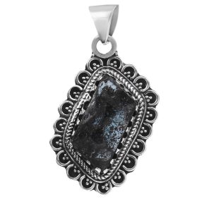 Teal Kyanite 1.75" 925 Sterling Silver Pendant (RS105-341)