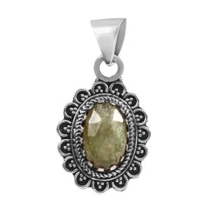 Green Kyanite 1.25" 925 Sterling Silver Pendant (RS105-360)