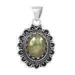 Green Kyanite 1.25" 925 Sterling Silver Pendant (RS105-362)
