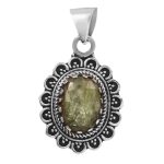 Green Kyanite 1.25" 925 Sterling Silver Pendant (RS105-365)