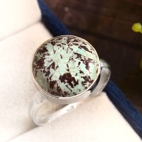 Chrysocolla Ring Size US 12 925 Sterling Silver (RS24-105)