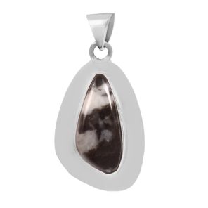 White Buffalo Turquoise 1.5" 925 Sterling Silver Pendant (RS105-368)