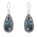 Teal Kyanite 1.5" 925 Sterling Silver Earring (RS105-375)