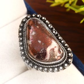 Copper Dolomite Ring Size US 10 925 Sterling Silver (RS24-97)