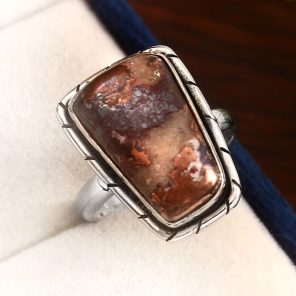 Copper Dolomite Ring Size US 8 925 Sterling Silver (RS24-94)