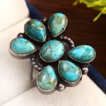 Antic Mohave Turquoise Ring Size US 7 925 Sterling Silver (RS24-98)