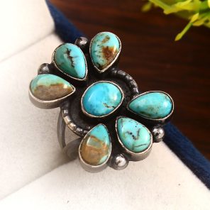 Antic Mohave Turquoise Ring Size US 6 925 Sterling Silver (RS24-99)