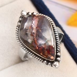 Copper Chrysocolla Ring Size US 7 925 Sterling Silver (RS105-302)