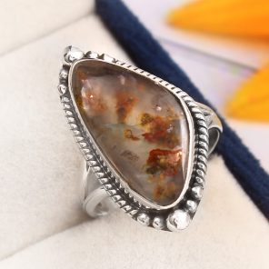 Copper Chrysocolla Ring Size US 7 925 Sterling Silver (RS105-303)