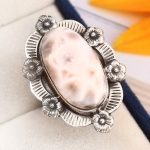 Natrolite (Pink Larimar) Ring Size US 8 925 Sterling Silver (RS105-309)