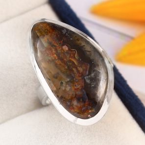 Copper Chrysocolla Ring Size US 7 925 Sterling Silver (RS105-297)