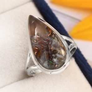 Copper Chrysocolla Ring Size US 7 925 Sterling Silver (RS105-298)