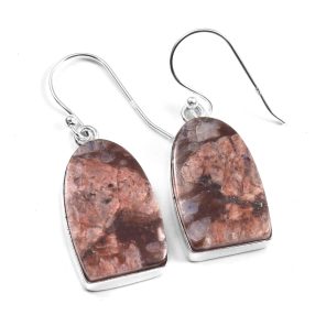 Que Sera Jasper 1.5" Sterling Silver Earring 925 (RSEXT65-29)