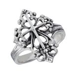 Plain Victorian Cross Ring 925 Sterling Silver (RS26-99)