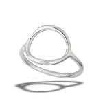 Plain Modern High Polish Circle Ring 925 Sterling Silver (RS26-98)
