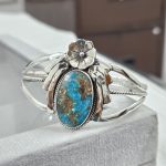 Morenci Turquoise Southwest Style 925 Sterling Silver Bangle Cuff (RSB2-115)