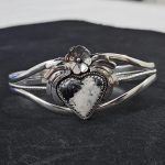 White Buffalo Turquoise Southwest Style 925 Sterling Silver Bangle Cuff (RSB2-106)