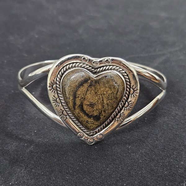 Bronzite Southwest Style 925 Sterling Silver Bangle Cuff (RSB2-123)