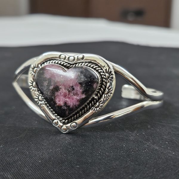 Thulite Southwest Style 925 Sterling Silver Bangle Cuff (RSB2-122) - Image 2