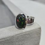 Black Opal Size US 10 Sterling Silver 925 Ring (REXT50-58)