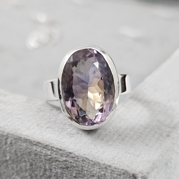 Statement Ametrine Sterling Silver 925 Ring (REXT63-3) - Image 2