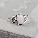 Pink Opal Dainty 925 Sterling Silver Ring (RS100-135)
