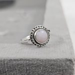Pink Opal Dainty 925 Sterling Silver Ring (RS100-149)