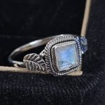 Faceted Moonstone Dainty 925 Sterling Silver Ring (RS61-173)
