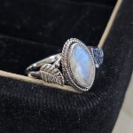 Faceted Moonstone Dainty 925 Sterling Silver Ring (RS61-171)