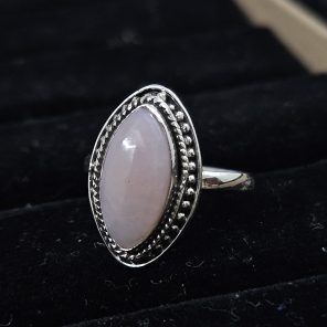 Pink Opal Dainty 925 Sterling Silver Ring (RS100-183)