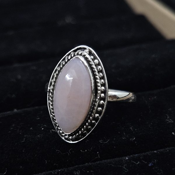 Pink Opal Dainty 925 Sterling Silver Ring (RS100-183)