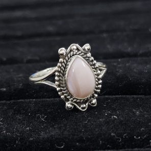 Pink Opal Dainty 925 Sterling Silver Ring (RS100-182)