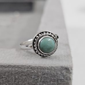Arizona Turquoise Dainty 925 Sterling Silver Ring (RS61-201)