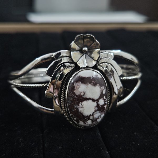 Wild Horse Jasper Southwest Style 925 Sterling Silver Bangle Cuff (RSB2-137) - Image 3