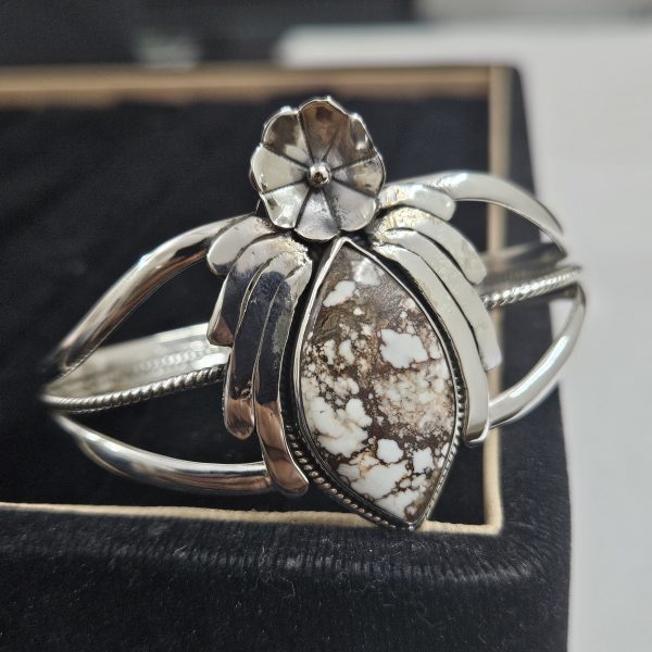 Wild Horse Jasper Southwest Style 925 Sterling Silver Bangle Cuff (RSB2-135) - Image 3
