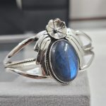 Labradorite Southwest Style 925 Sterling Silver Bangle Cuff (RSB2-146)