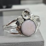 Pink Opal Southwest Style 925 Sterling Silver Bangle Cuff (RSB2-144)