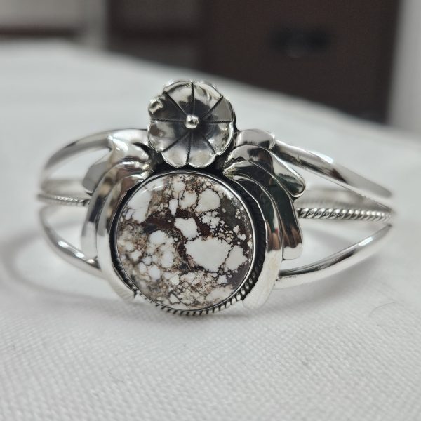 Wild Horse Jasper Southwest Style 925 Sterling Silver Bangle Cuff (RSB2-136) - Image 2