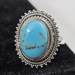 Fox Mine Turquoise 925 Sterling Silver Ring (REXT62-78)
