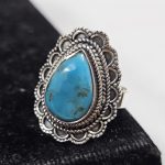 Fox Mine Turquoise 925 Sterling Silver Ring (REXT62-73)