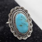 Fox Mine Turquoise 925 Sterling Silver Ring (REXT62-74)