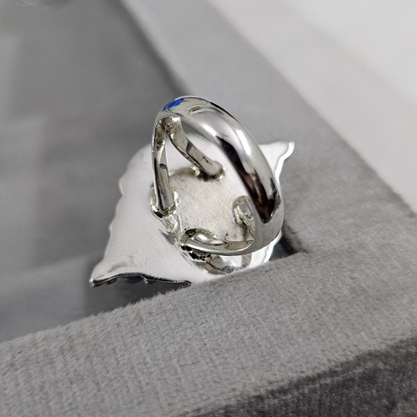 Black Onyx & Moonstone 925 Sterling Silver Ring (RS25-128) - Image 3