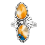 Spiny Oyster Turquoise Southwest Style 925 Silver Ring (RS28-26)
