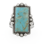 Southwest Turquoise Bar Ring
