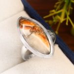 Spiny Oyster Turquoise Size US 8 925 Sterling Silver Ring (REXT13-12)