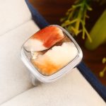 Spiny Oyster Turquoise Size US 10 925 Sterling Silver Ring (REXT13-20)