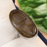 Labradorite Carving Size US 11 925 Silver Ring (RS104-143)