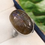 Labradorite Carving Size US 8 925 Silver Ring (RS104-148)