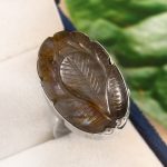 Labradorite Carving Size US 11 925 Silver Ring (RS104-154)